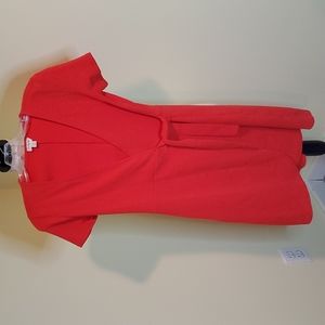 J. Crew Oragne Short Sleeve Wrap Dress